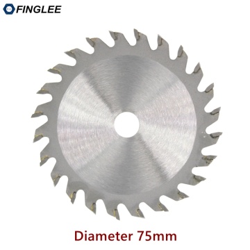 FINGLEE 1Pc 75mm TCT Woodworking Mini Circular Saw Blade Acrylic Plastic Cutting Blade General Purpose for Wood