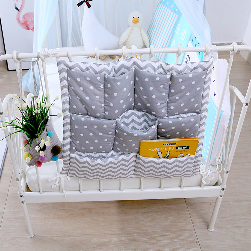 Baby Bedside Storage Bags Hanging Holder Cotton Box Sorting Split Room Large Capacity Soft Protective Diapers Bag Packs New
