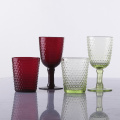 Hand Made Glass Cup High Ball Glass Beaded Goblet Colored Water Glasses