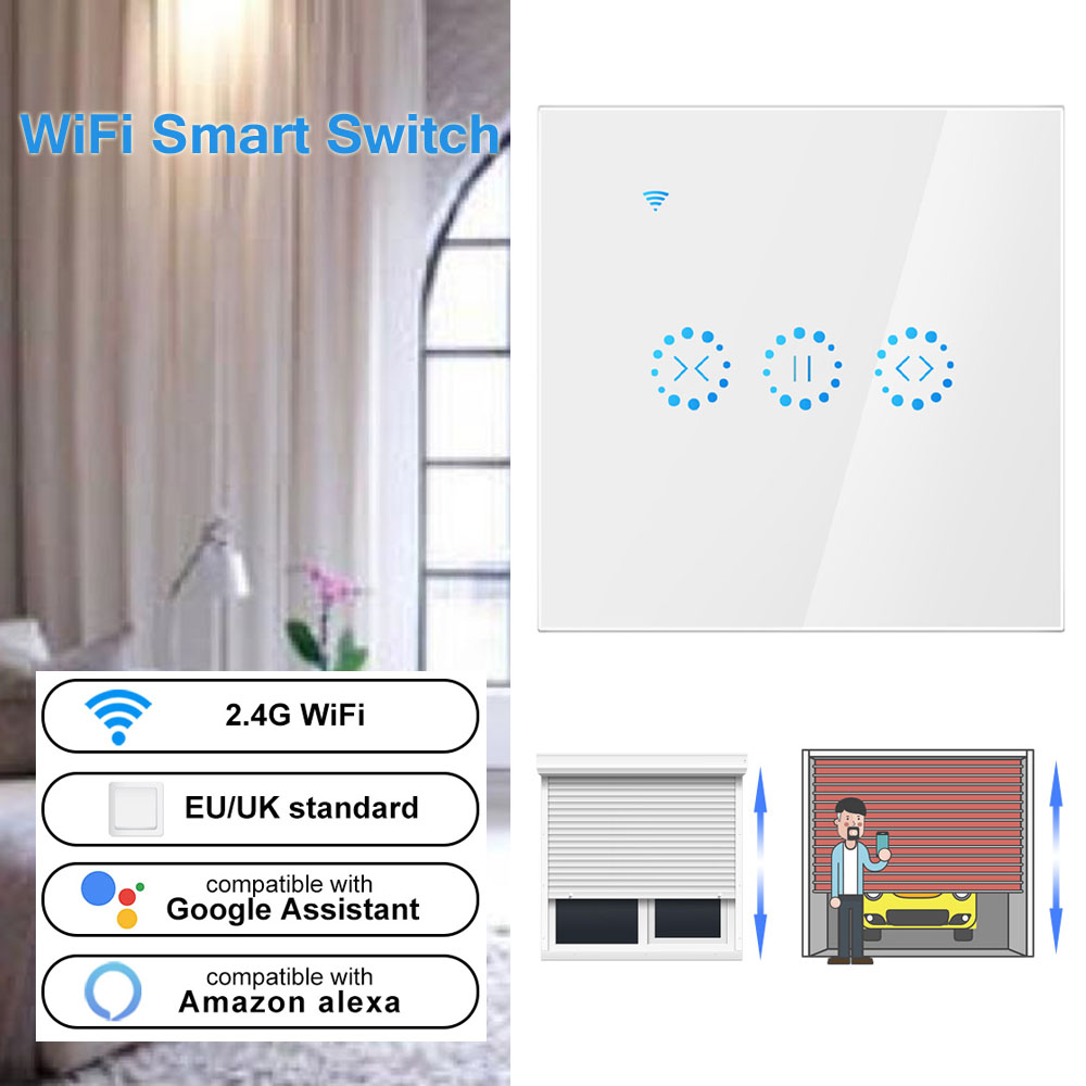 US/EU Smart Home WiFi Electrical Touch Blinds Curtain Switch Ewelink APP Voice Control By Alexa Echo For Mechanical Limit Blinds