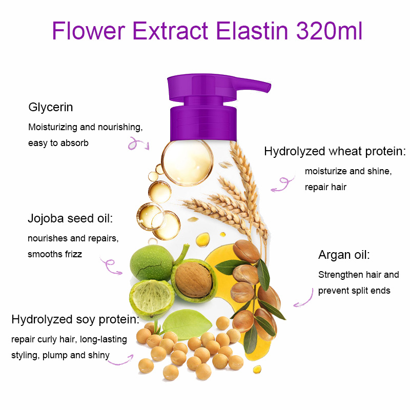 Flower Extract Conditioner Curl Enhancer Anti-frizz Smooth Hair Tips Nourish Strengthen Hair Lasting Steretype Hairstyle Elastin