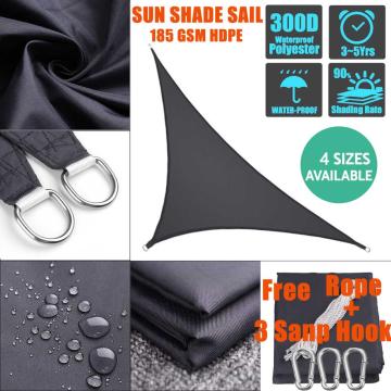 300D Black Waterproof Oxford garden awnings Shade Sail cloth Right Triangle Sunshade UV protection outdoor camping gazebo canopy