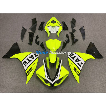 Motorcycle Fairings Kit Fit For R1 2009 2010 2011 2012 Bodywork Set High Quality ABS Injection NEW Neon Black Tate