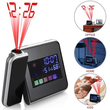 2020 new Projection Alarm Clock Digital Date Snooze Function Backlight Projector Desk Table Led Clock With Time Projection