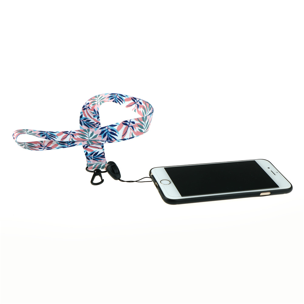2018 Fresh Leaves Neck Strap Lanyards for keys Card Gym Small Mobile Phone Straps USB badge holder DIY Hang Rope Lariat Lanyard