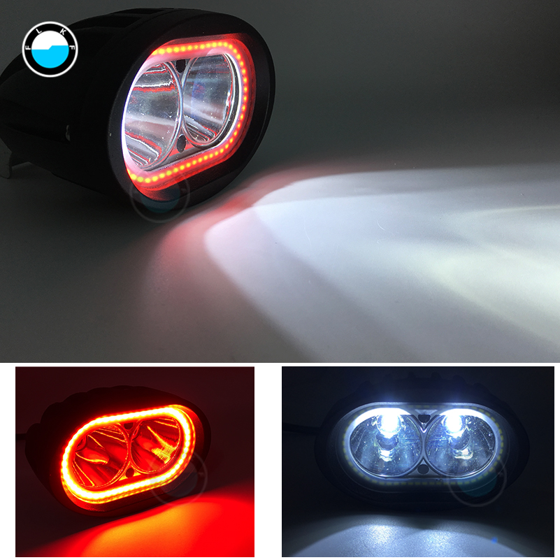 3 inch angel eye 20W LED Work Light searchlight forklift motorcycle cargo truck modification 4X4 Offroad LED Driving Fog Lamp