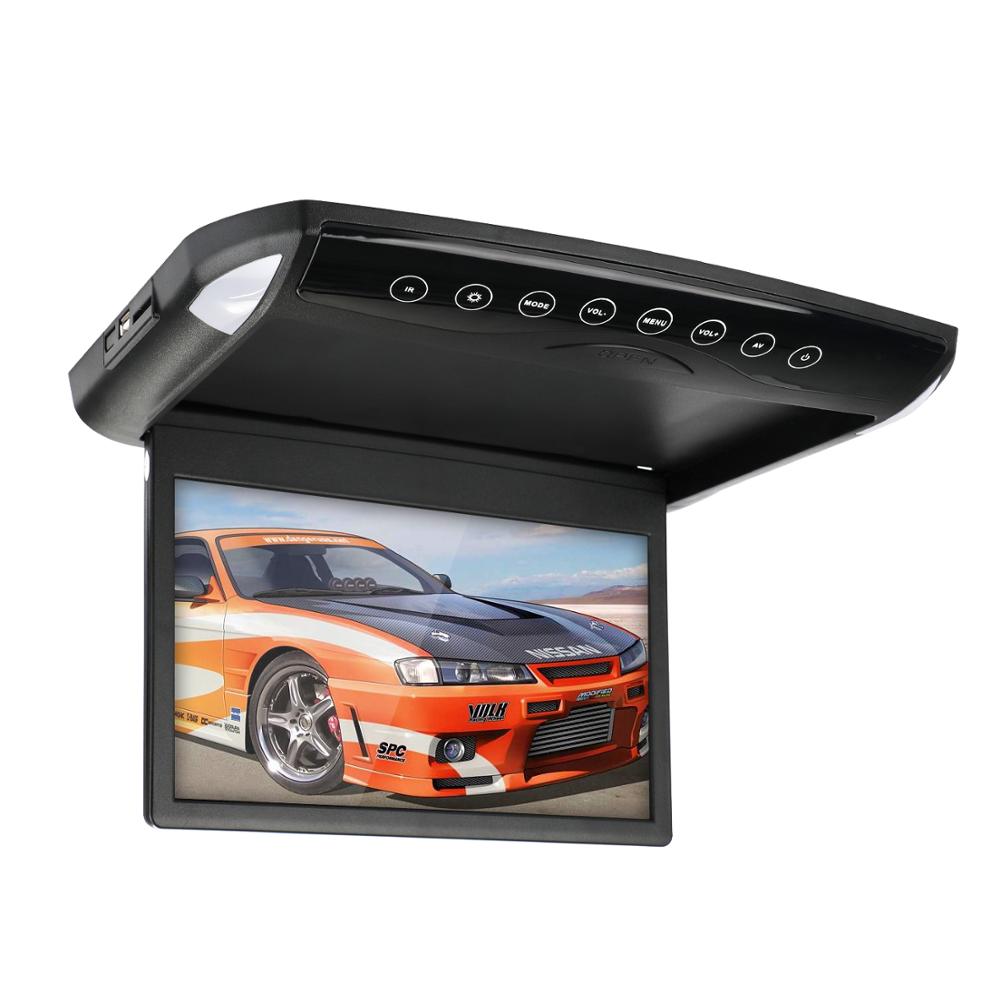 Ultra Thin 10.1 inch Car Monitor Roof Ceiling Mount Flip Down TFT LCD Monitor DVD Player USB SD MP5 Speaker Game