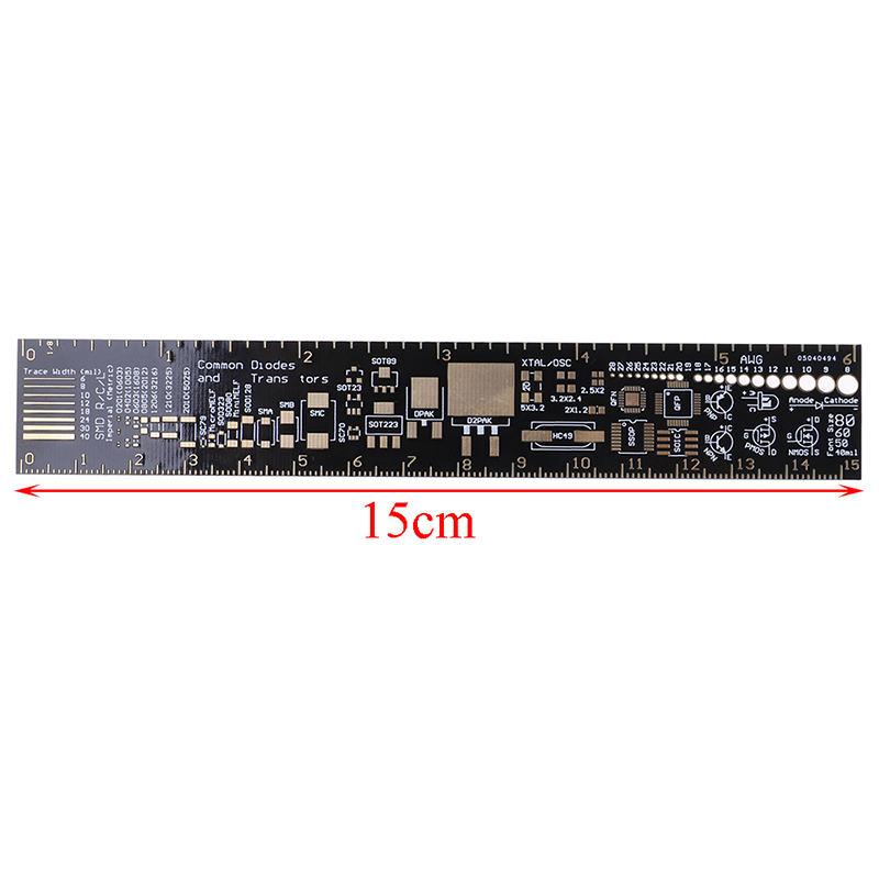 1Pc PCB Ruler for Electronic Engineers For Geeks Makers For Arduino Fans PCB Reference Ruler PCB Packaging Units