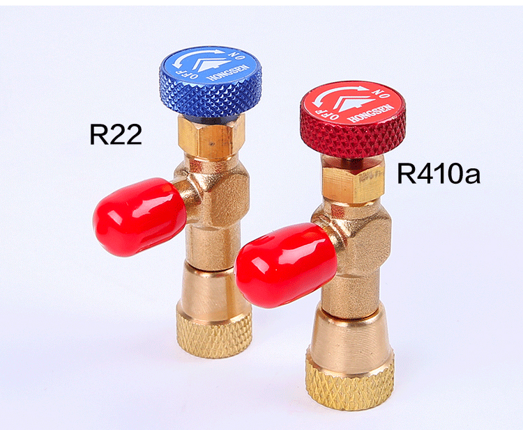 High Quality refrigerant tool retention control valve R410A R22 R407C,Air conditioning charging valve spare parts 1PC UNIT