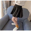 new winter baby skirts fake leather girls skirt autumn baby pleated skirts for girls litter girls black pu tutu skirt