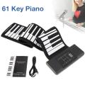 61 Keys MIDI Roll Up Piano Electronic Rechargeable Portable Silicone Flexible Keyboard Organ Built-in Speaker