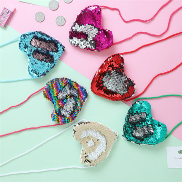 Heart Mermaid Tail Sequins Coin Purse Wallet Souvenirs Wedding Gifts for Guests Kids Women Bridesmaid Gift Party Favors Present
