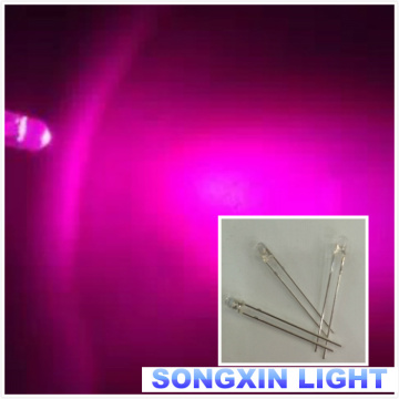 3mm Round Pink 1000pcs Super Bright Light Bulb Led Light-emitting diode Lamp Wholesale