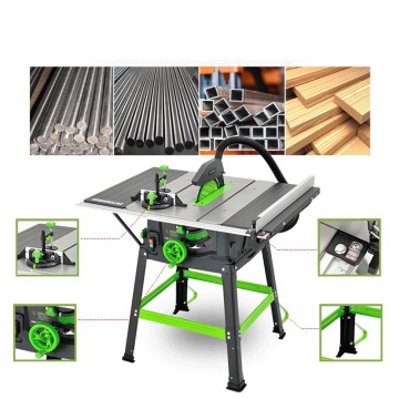 10 Inch Woodworking Multifunctional Table Saw Cutting Machine Cutting Iron Plate Plastic Aluminum Profile Panel Saw Miter Saw