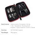 X9 Mini Case Coil DIY Tool Kit Bag Tweezers Plier Coil Jig Winding For Box Mod Electronic Cigarette Vaper Accessories