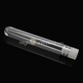 25pcs/Lot Clear Plastic Empty Test Tube with White Caps Stoppers U-Shaped Bottom Long Transparent Container Lab Supplies 7.5*1.2