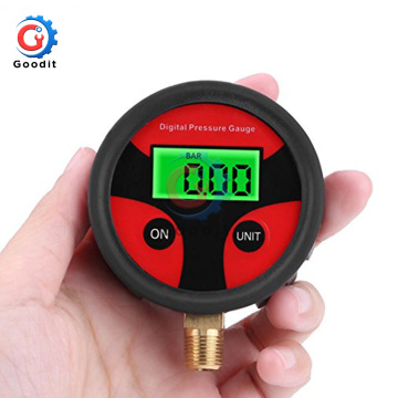 0-200PSI Air Pressure Gauge Dial Meter Tester Copper Rubber Digital Tire Pressure Gauge Tool for Car Truck Bike Auto Car Tyre