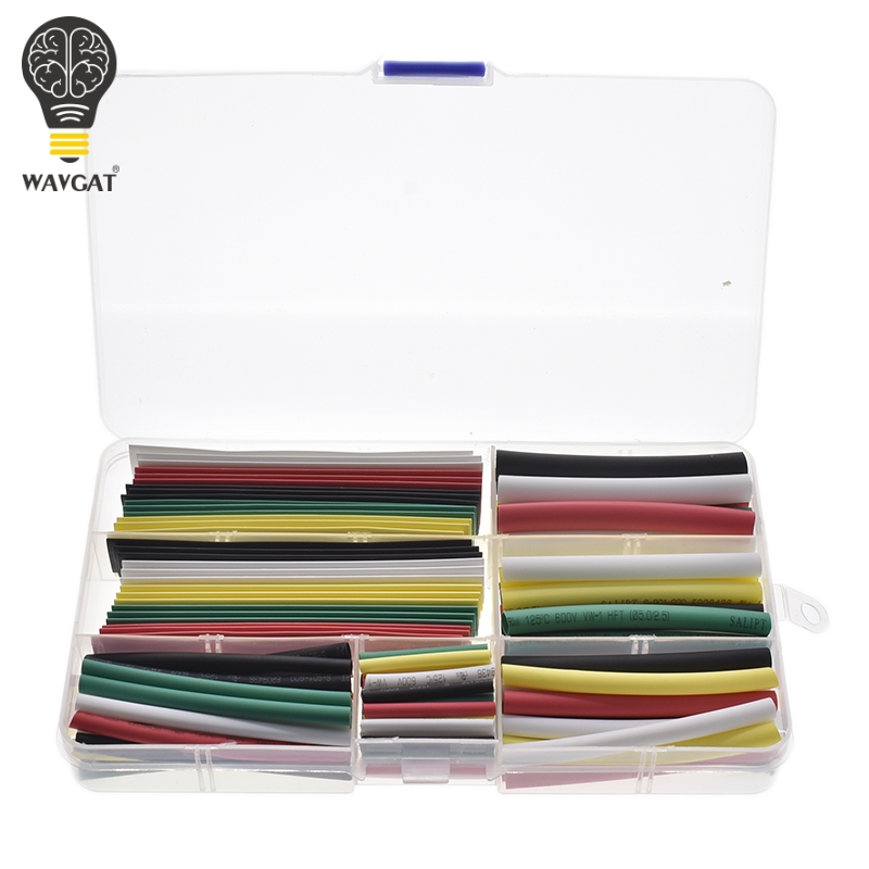 WAVGAT Heat shrinkable tube technicolor 2mm 3mm 4mm 5mm 6mm 8mm 10mm Tubing Sleeving Wrap Wire Cable Kit