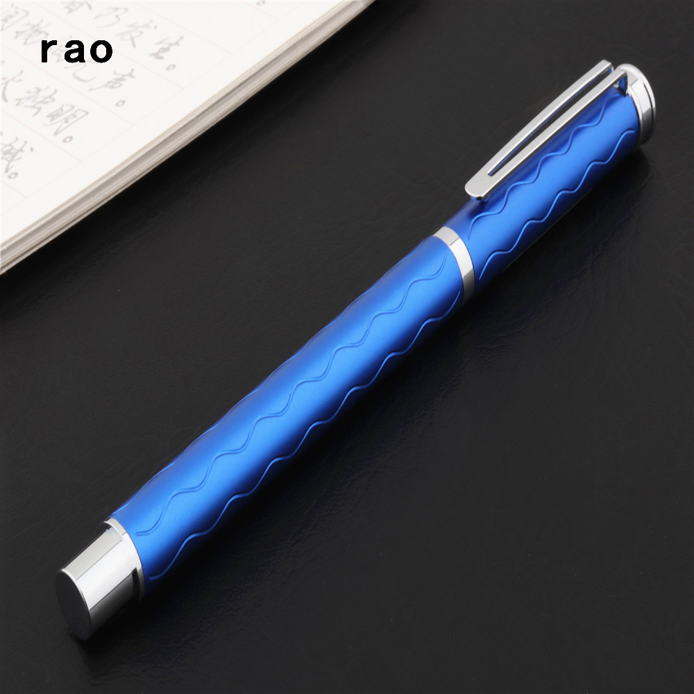 Luxury quality 3703 Blue Business office Colored Nib Fountain Pen student School Stationery Supplies ink for writing