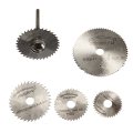 High Quality 6pcs/set Mini HSS Circular Saw Blades Rotary Tool For Dremel Metal Cutter Hand Tool Cutting Diamond Discs Mandrel