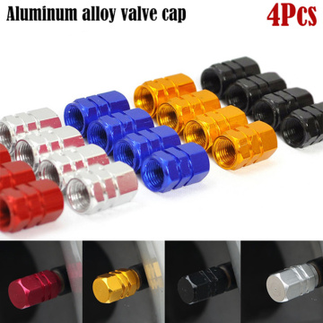 4PCS Aluminum Alloy Car Wheel Tire Valve Caps Tyre Rim Stem Covers Airdust Waterproof For Automobiles Motorcycles Trucks Bikes