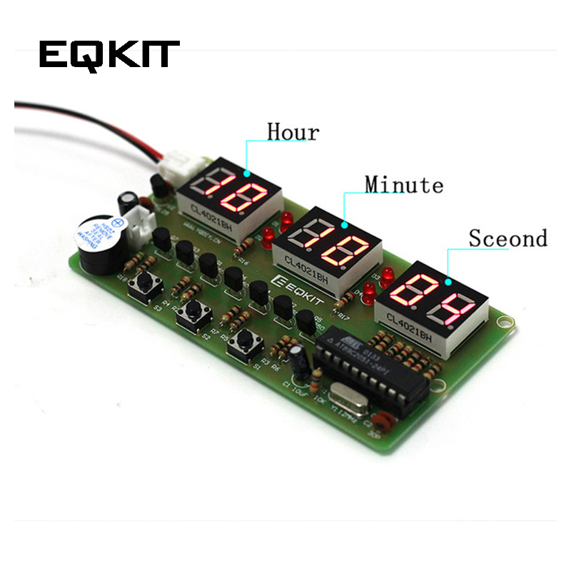 C51 Digital DIY Electronic Clock Kit Suite DIY Kit Six 6 Bits Electronic Parts and Components Eletronicos Digital Clock Timer