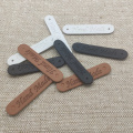 48Pcs 10X50Mm Hand Made Pu Leather Labels For Clothes Handmade Tags With Two Hole For Gift Hand Made Sewing Labels Leather Tag