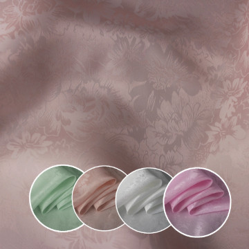 Mulberry Satin Silk Hanfu DIY Rose Jacquard Silk Fabric/1m