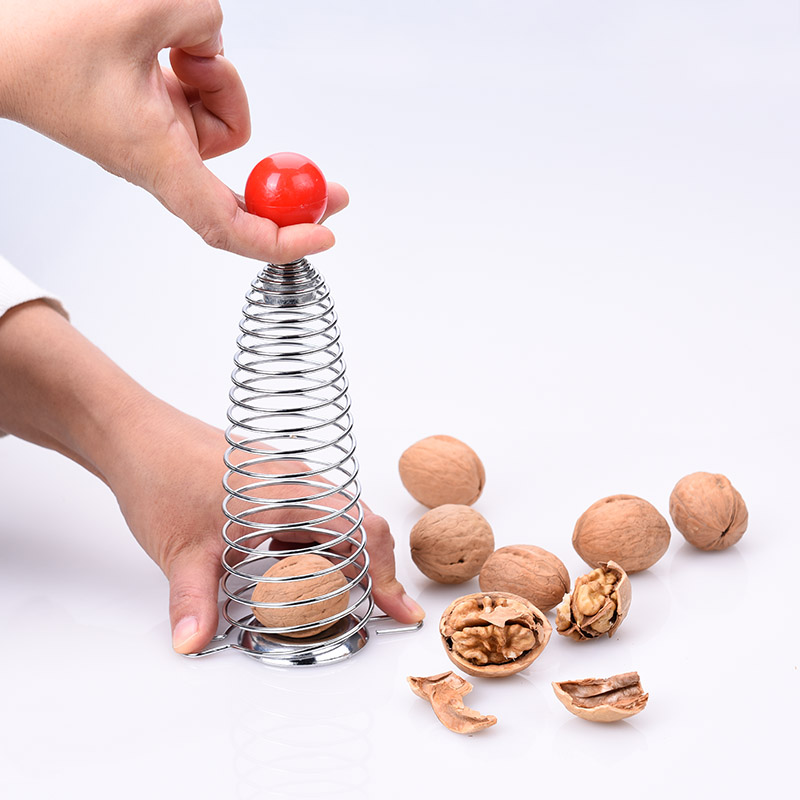 Metal Spring Nutcracker Open Stainless Steel Nut Crackers Open Professional Walnut Tools Creative Nut Opener