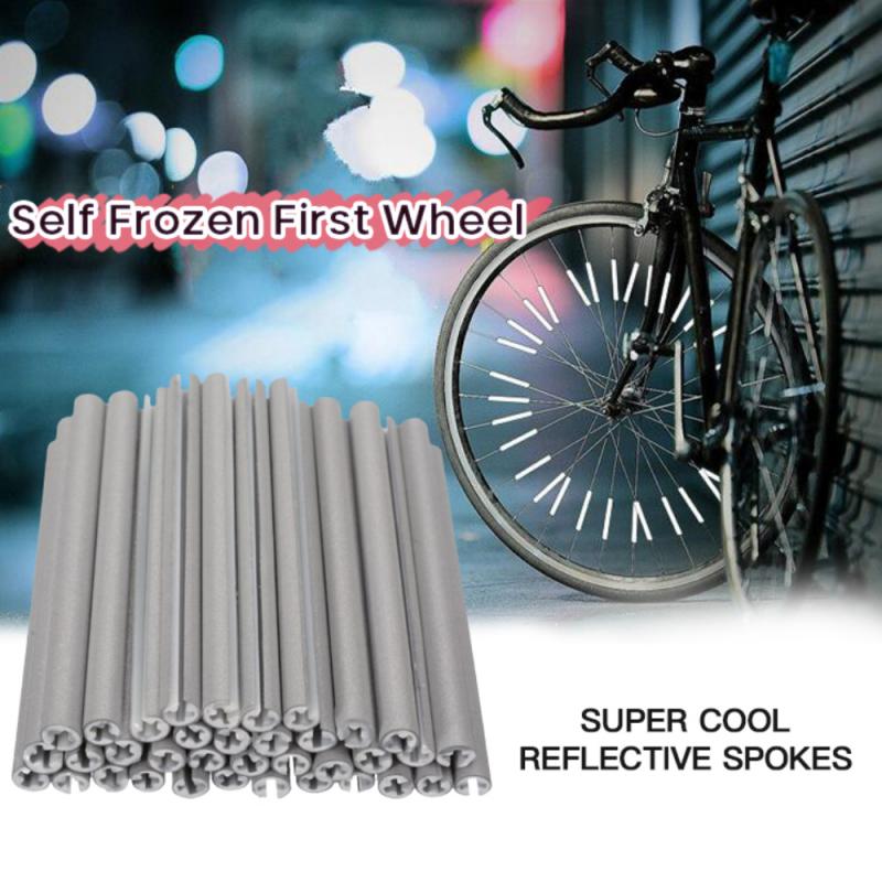 12pcs/lot High Quality Bicycle Spoke Reflective Stripe & Bike Spokes Reflector Light Steel Wire Lamp Warning Tape