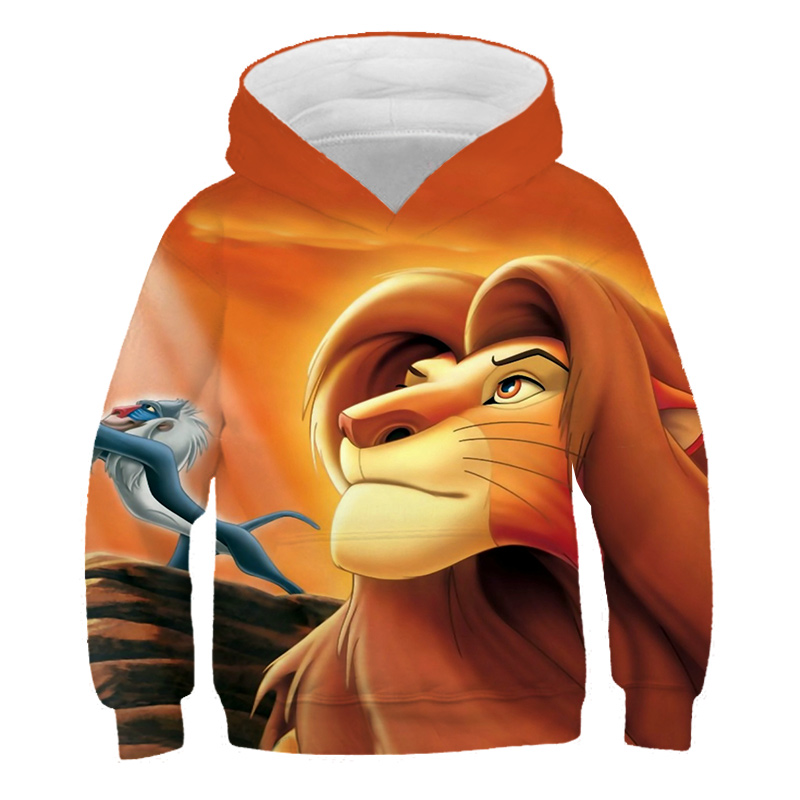Lion King cartoon hoodie Kids baby 3D print hoodied Sweatshirts baby girl top Long sleeve Top Pants for hoodies HAKUNA MATATA