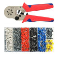 1250pcs Terminal +Stripper Crimper Mini Electrical HSC8 Precision Clamp AWG23-10 0.06-6mm 6-6A Tubular Crimping Pliers Tools Set