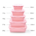 1pc Collapsible Silicone Food Lunch Box Dinnerware Foldable Fruit Salad Storage Food Box Container Tableware BPA Free
