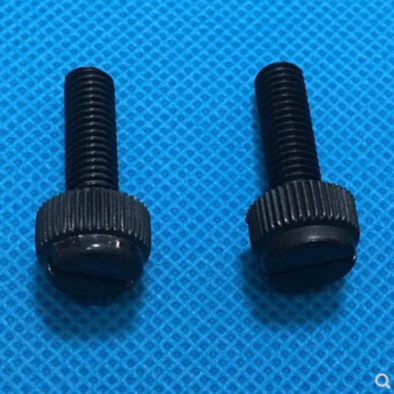 10-50pcs M3 M4 M5 M6 M8 Black Slotted Nylon Thumb Screw PA66 Nylon Plastic Hand Twist Screw Computer Hand Tighten Screws