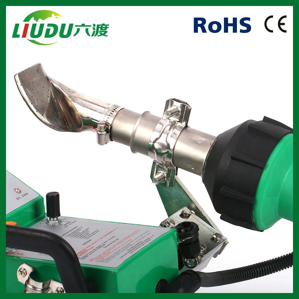 Hot selling banner welder /seaming PE, PVC and painting banners/hot air welding machine with one more heater