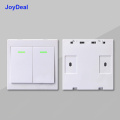 433Mhz 220V 2CH Wireless Led Lamp Remote Control Switch Relay Receiver Module & 2CH Remote Controls 86 Wall Panel RF Transmitter
