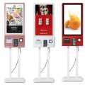 Restaurant Self Service shopping terminal payment kiosk with printer and 32 inch touch interactive digital signage