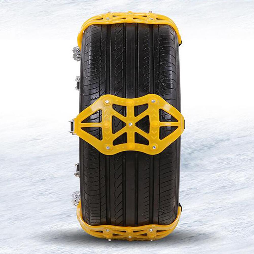 2020 New Car Tyre Winter Roadway Safety Tire Snow Thickened Adjustable Anti-skid Safety Double Snap Skid Wheel TPU Chains