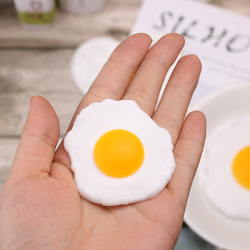 1PC Fried Egg Poached Eggs Fake Food Creative Handmade Children Toys Decoration DIY Simulated Kitchen Toys Accessories