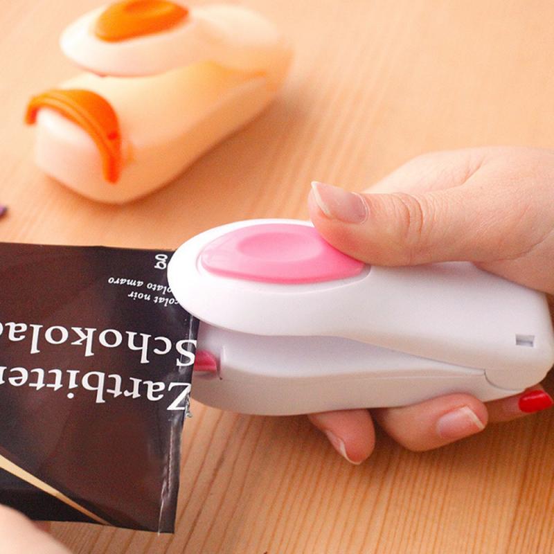 Handheld Mini Electric Heat Sealing Machine Impulse Sealer Seal Packing Plastic Bag Clip work with battery kitchen accessories