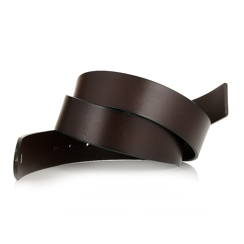Pure Cowhide Belt Strap 3.3CM 3.8cm No Buckle Genuine Leather Belts With Round Holes High Quality without smooth buckle