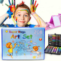 208 Pcs Art Marker Brush Pen Set Watercolor Pen Drawing Children Paint Art Set Tools For Kid Gift Box School Stationery Supplies