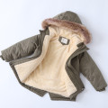 Winter children's plush cotton coat coat 2020 new boys and girls children's cotton padded children's Plush Hooded Jacket