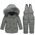 Infant Winter Clothing Baby Fur Snowsuit Hoodies Jacket Duck Down Toddler Girls Outfits Snow Wear Jumpsuit Snow Coats