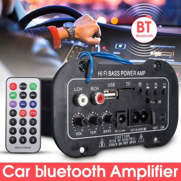 220V Digital Amplifier Board Audio Car Bluetooth Amplificador USB Dac FM Radio TF Player Subwoofer DIY Amplifiers For Car Home