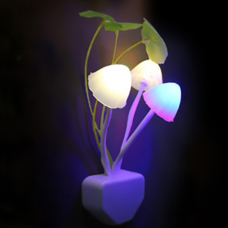 LED Novelty Mushroom Night Light Fungus Luminaria Induction Lamp 110V/220V EU US Plug for Kids Gift Bedroom Decoration Lights