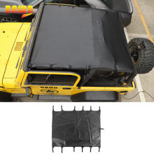 BAWA Leather Soft Roof Top Cover Sunshade Top Full Length Cover Car Exterior Accessories for Jeep Wrangler TJ 1997-2006