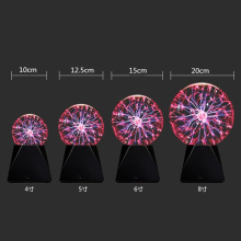 Novelty Magic Crystal Plasma Ball Touch Light 3 4 5 6 8 inch LED Night Light Glass Plasma Ball Sphere Table Lights USB/EU/US