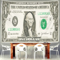 Money Dollar fabric tapestry Style Canvas Wall Picture Home Spiritual Bedroom Curtains Home Textile Decor Room Accessories