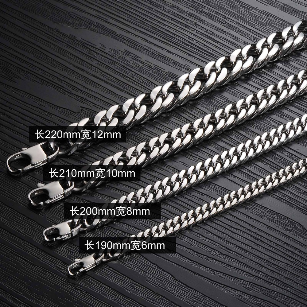 Hot Sale innovation Currents Coarse ore domineering Titanium steel bracelet Punk Brace lace pulsera Gift